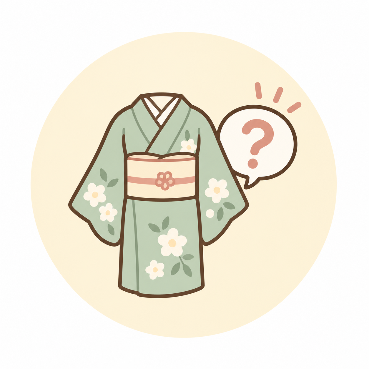 何を頼めばよいか分からない着物イラスト