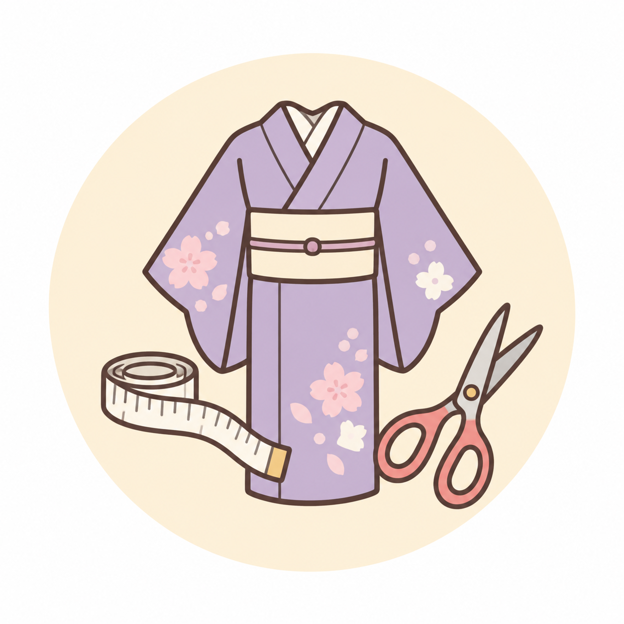 サイズを直したい着物イラスト